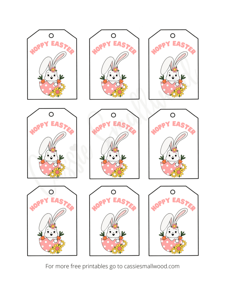 Free Printable Easter Tags {20 Unique Designs} - Cassie Smallwood throughout Free Printable Easter Basket Tags