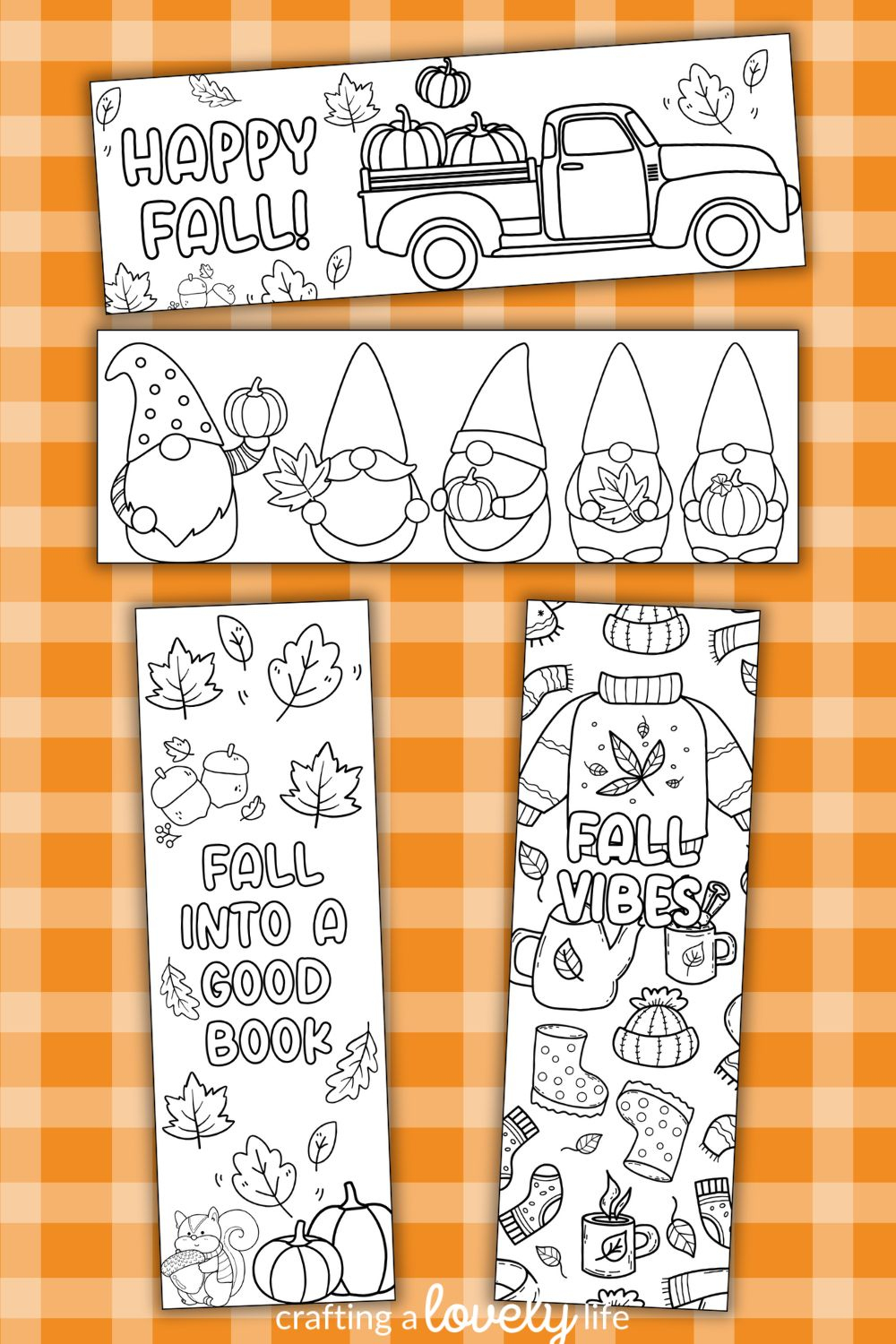 Free Printable Fall Bookmarks To Color in Fall Bookmarks Free Printable