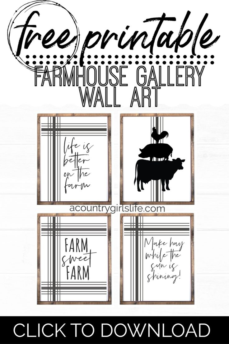 Free Printable Farmhouse Signs Or Gallery Wall Art For That Fixer with Free Printable Farmhouse Signs