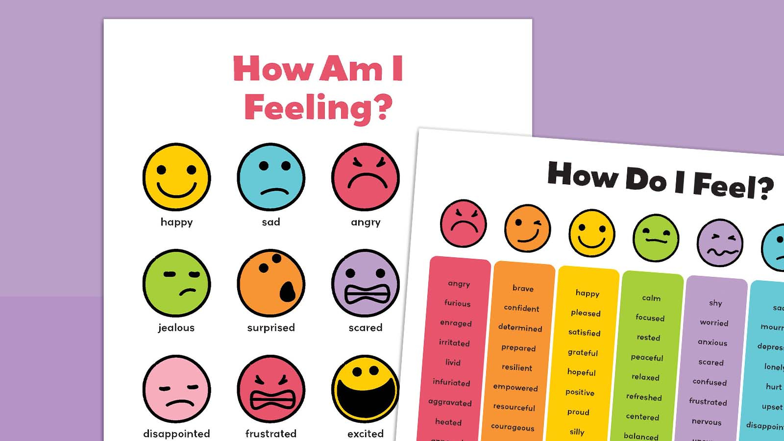 Free Printable Feelings Chart Bundle For Kids within Feelings Chart Printable Free
