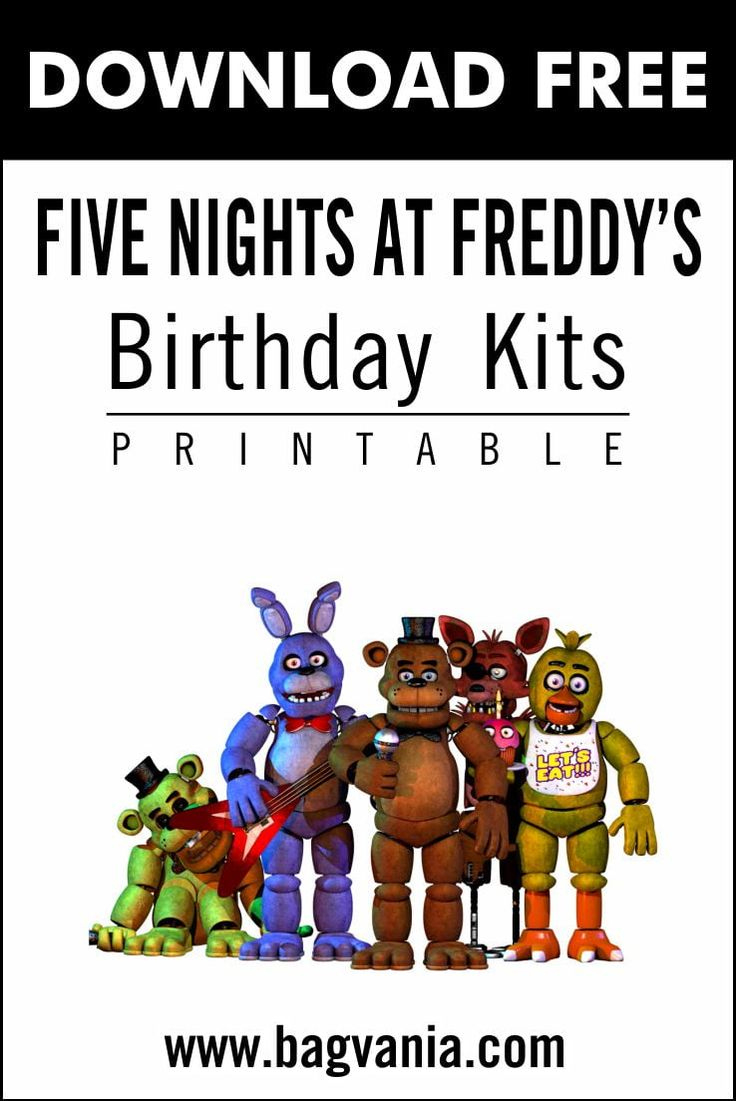 Free Printable) - Five Night At Freddy&amp;#039;S Party Kits Template in Free Printable Fnaf Birthday Invitations