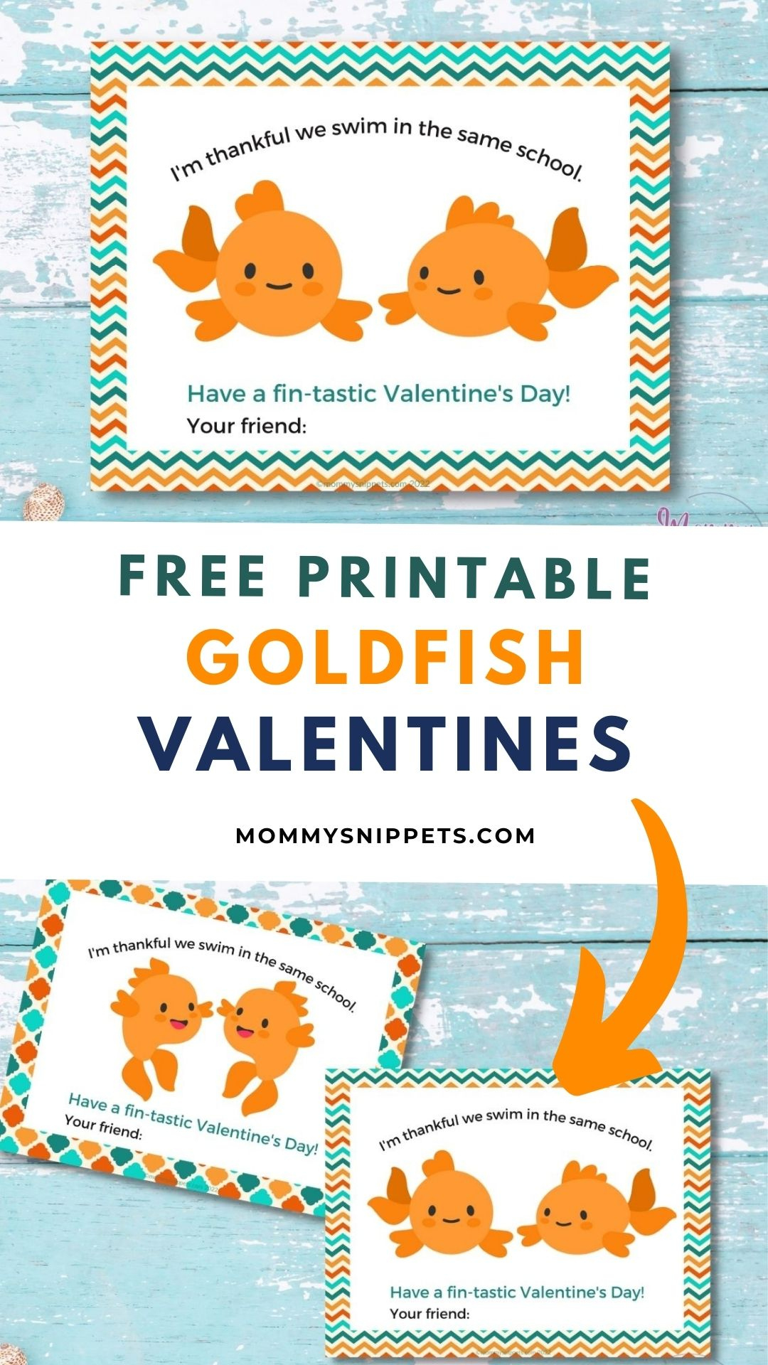 Free Printable Goldfish Valentines For Kids - Mommy Snippets intended for Free Printable Fish Valentines