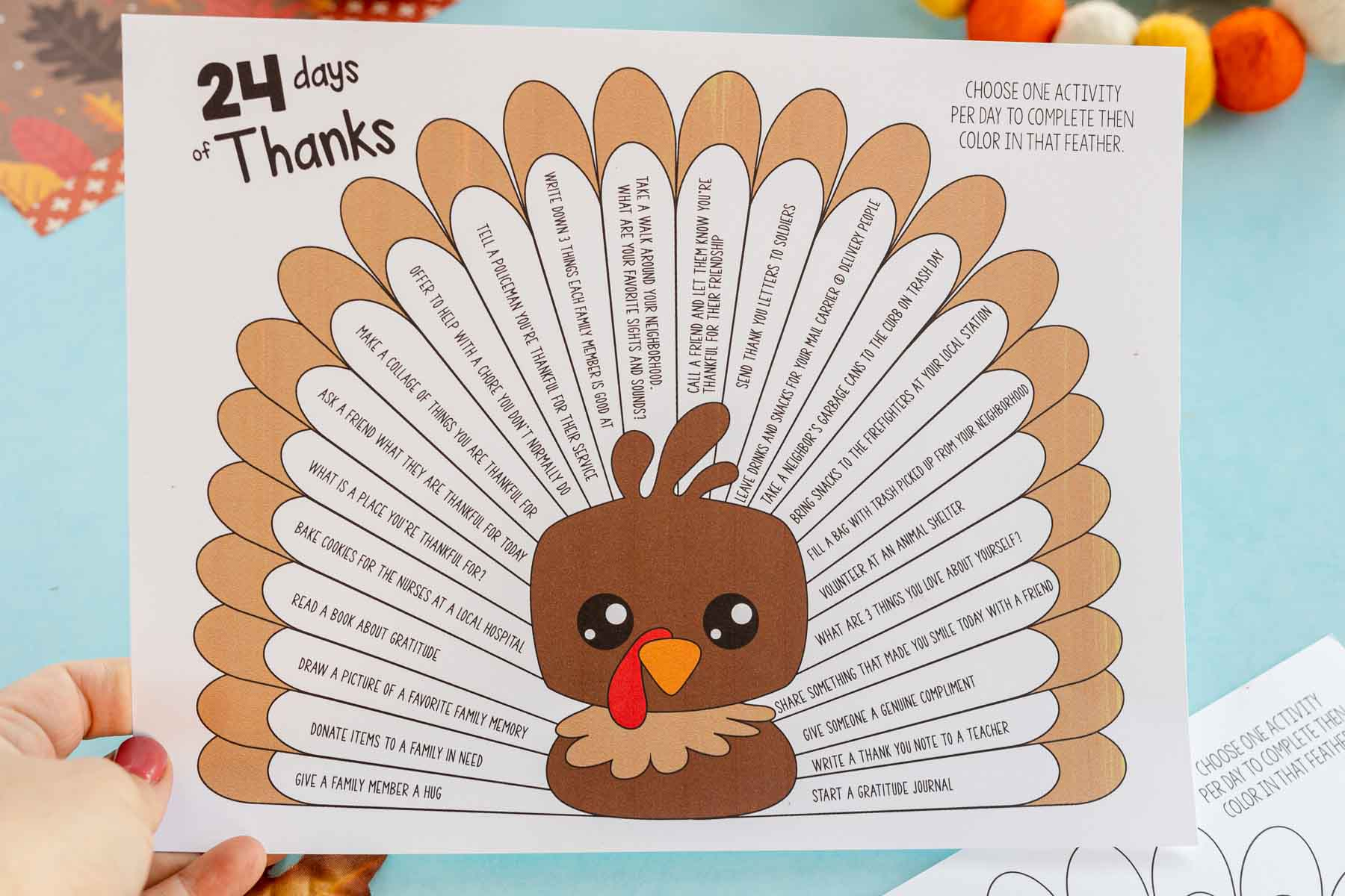 Free Printable Gratitude Thanksgiving Turkeys - Play Party Plan with Thanksgiving Thankful Turkey Printable