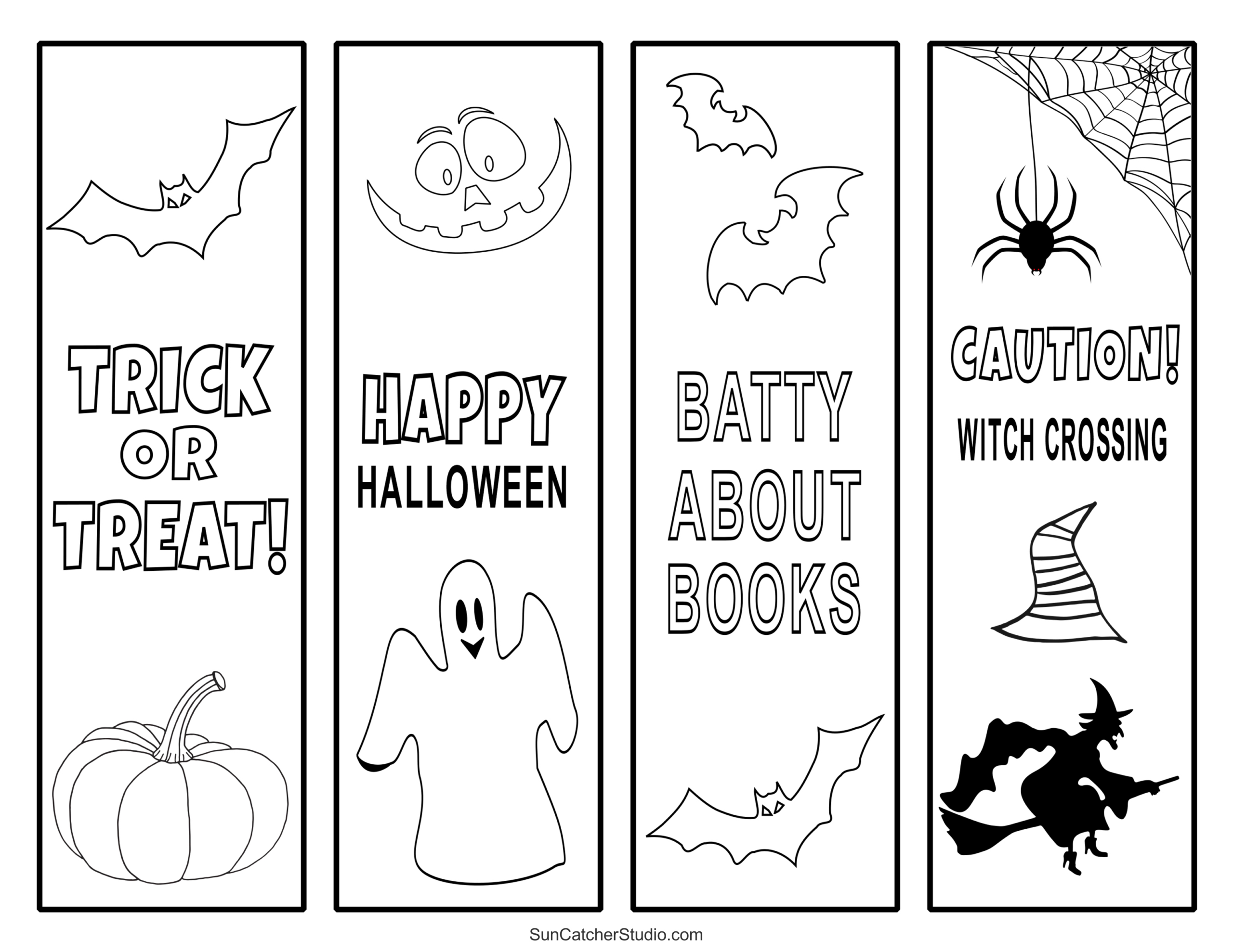 Free Printable Halloween Bookmarks (To Print / To Color) – Free regarding Halloween Bookmarks Free Printable