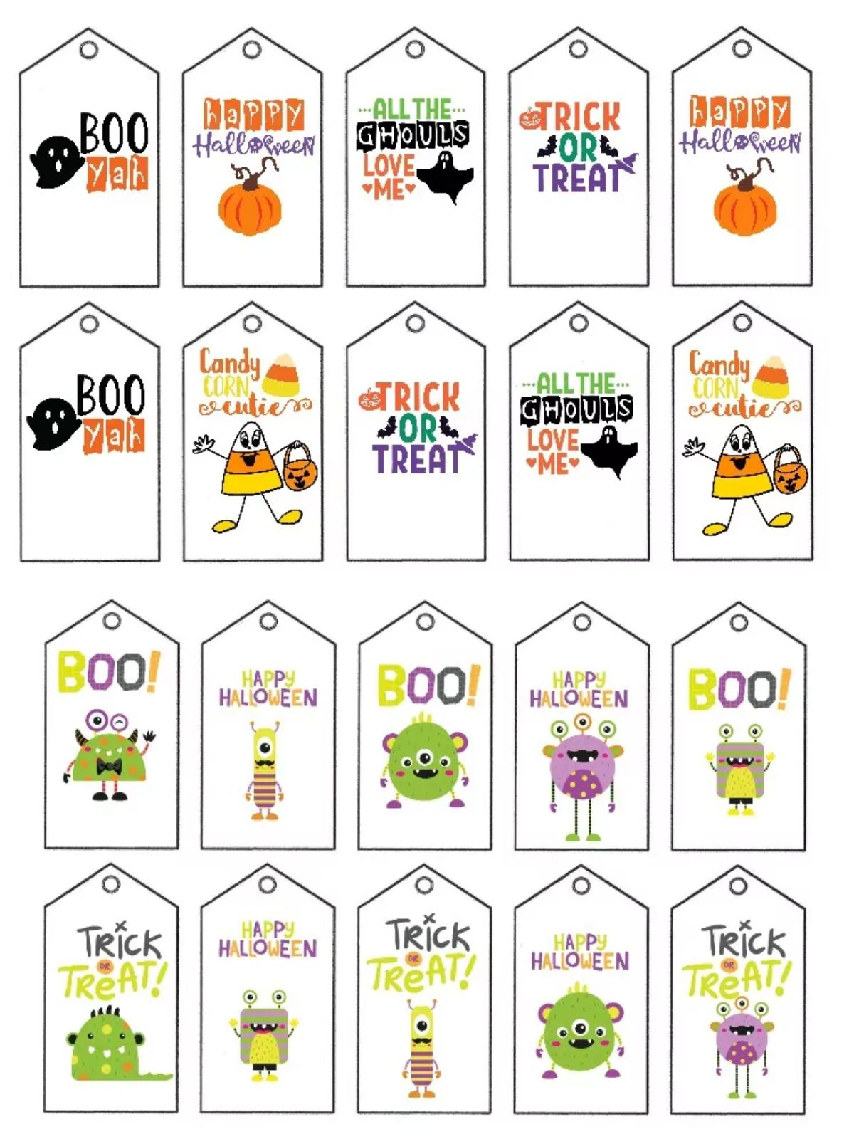 Free Printable Halloween Gift Tags - Walking On Sunshine Recipes inside Halloween Treat Tags Free Printable