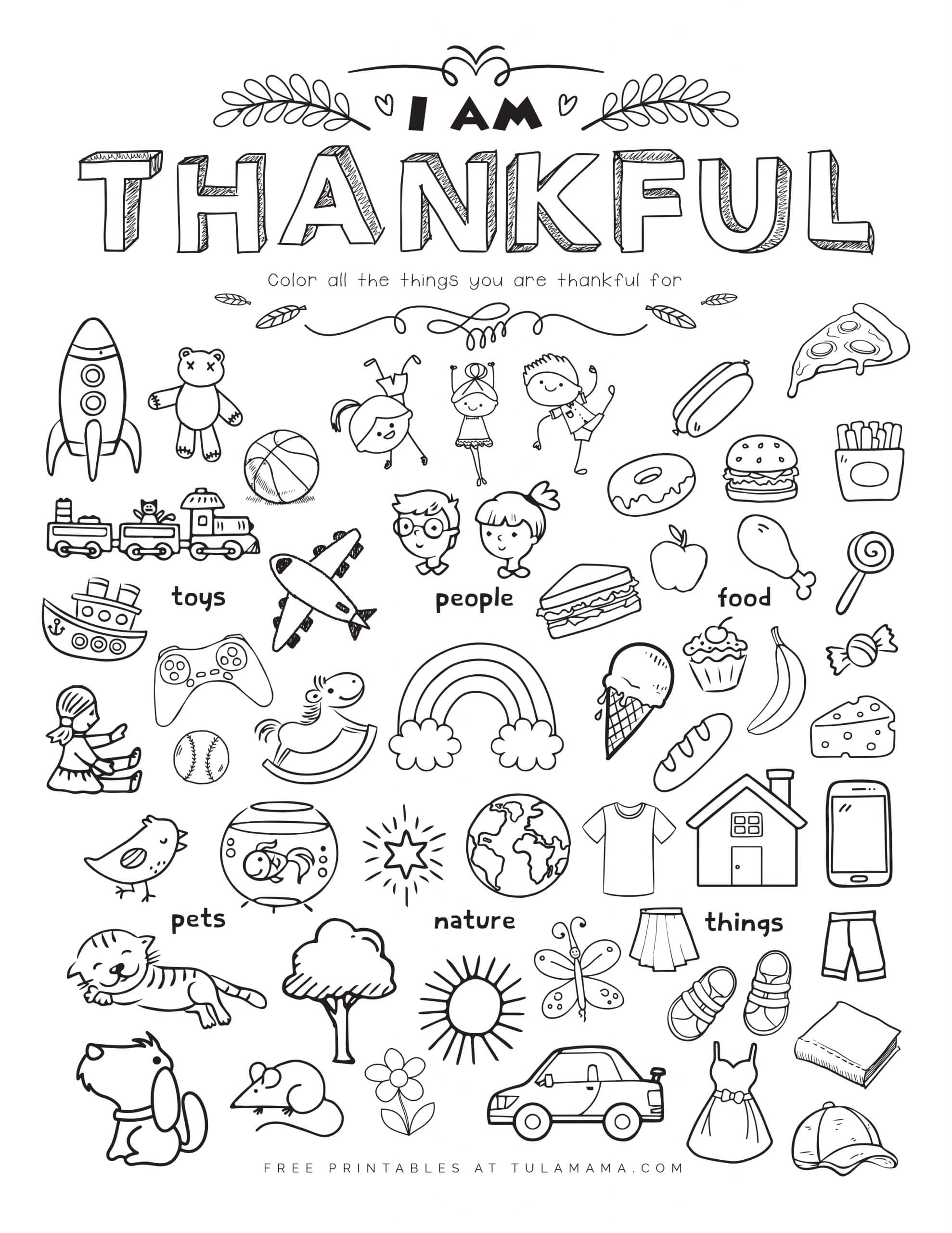 Free Printable I Am Thankful For Worksheet - Tulamama with regard to What I Am Thankful For Printable With Coloring