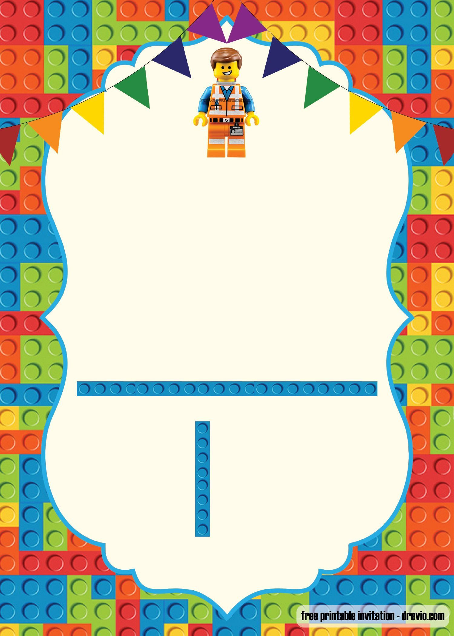 Free Printable Lego Birthday Invitation Template inside Lego Invitation Free Printable