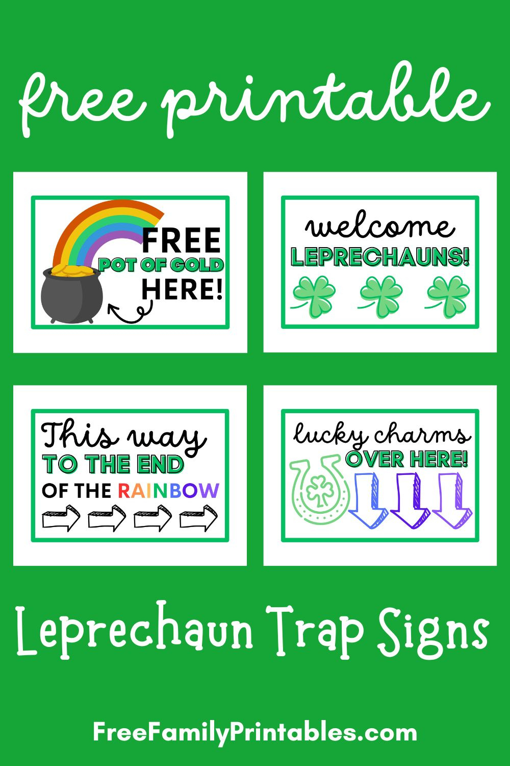 Free Printable Leprechaun Trap Signs - Making Frugal Fun pertaining to Printable Leprechaun Trap Signs