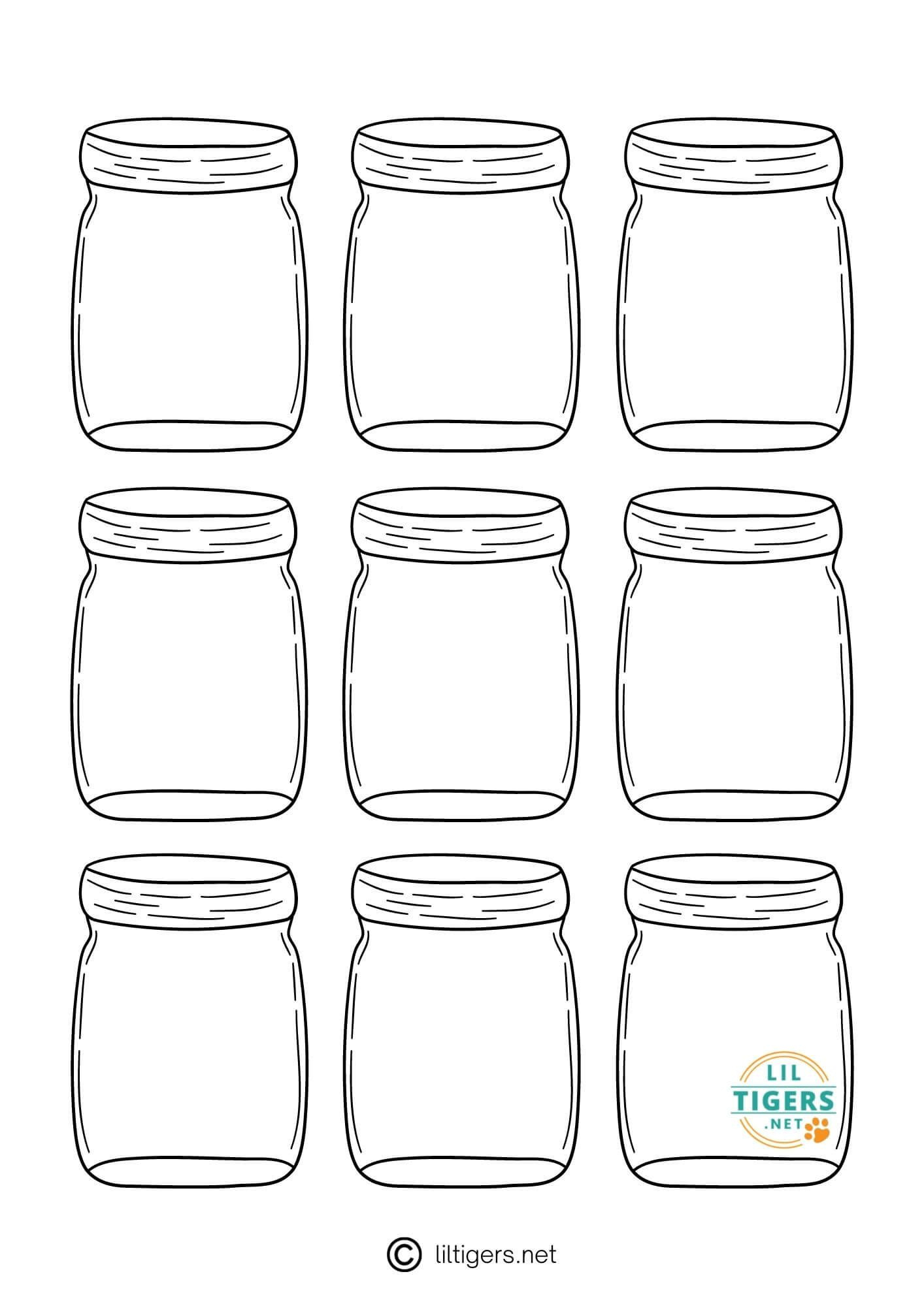 Free Printable Mason Jar Templates - Lil Tigers Lil Tigers | Mason in Mason Jar Free Printable