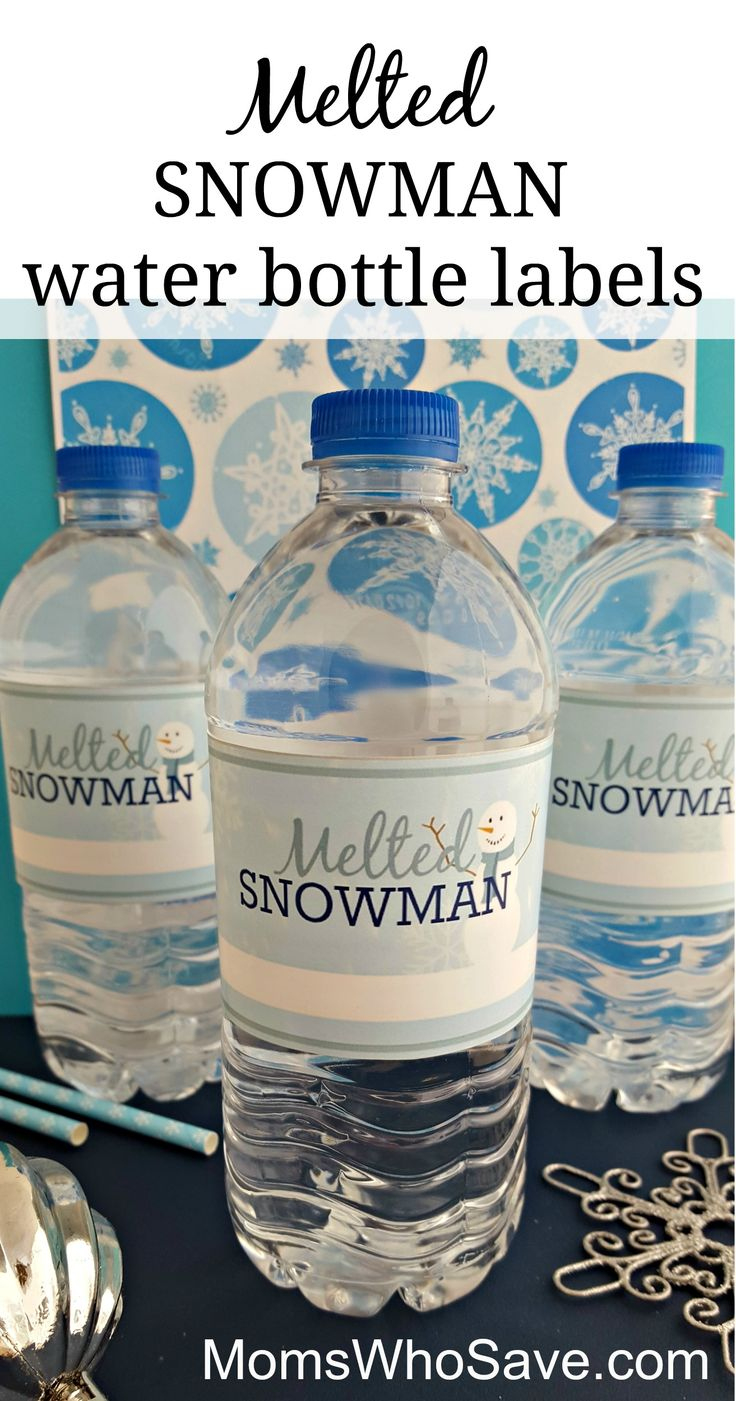 Free Printable Melted Snowman Water Bottle Labels: Easy Diy with regard to Free Printable Melted Snowman Water Bottle Labels