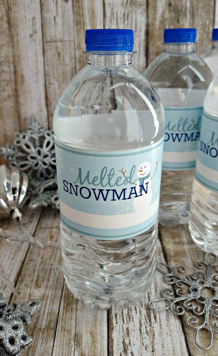 Free Printable: Melted Snowman Water Bottle Labels in Free Printable Melted Snowman Water Bottle Labels