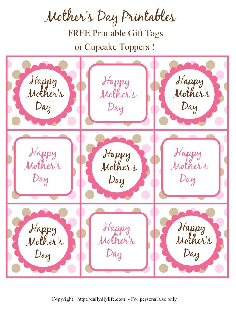 Free Printable Mother'S Day Tags 2025 | Www.carnavaltorello.cat with regard to Free Printable Mother'S Day Tag