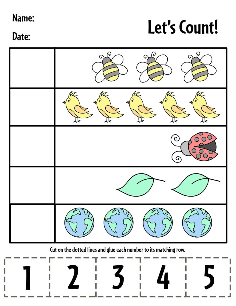 Free Printable Numbers 1-5 Worksheets - Worksheets Library with Numbers 1 to 5 Worksheet Printable