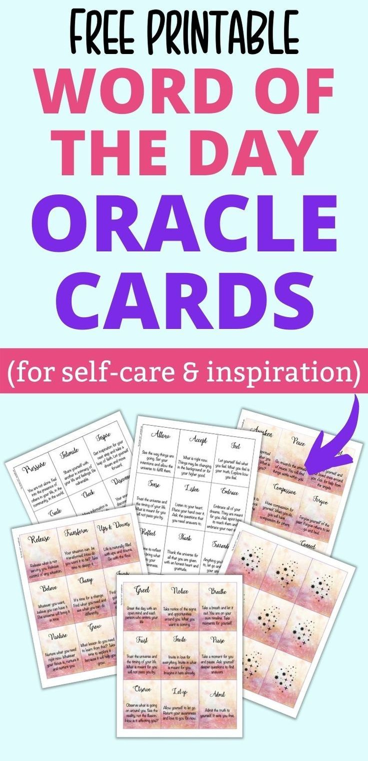 Free Printable Oracle Cards with regard to Free Printable Oracle Cards