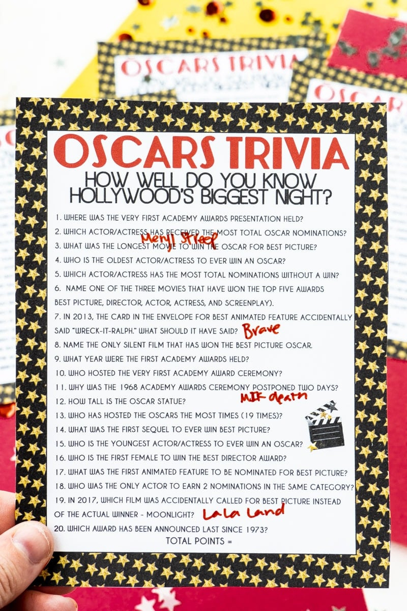 Free Printable Oscar Trivia Game - Play Party Plan with regard to Oscar Trivia Questions Printable