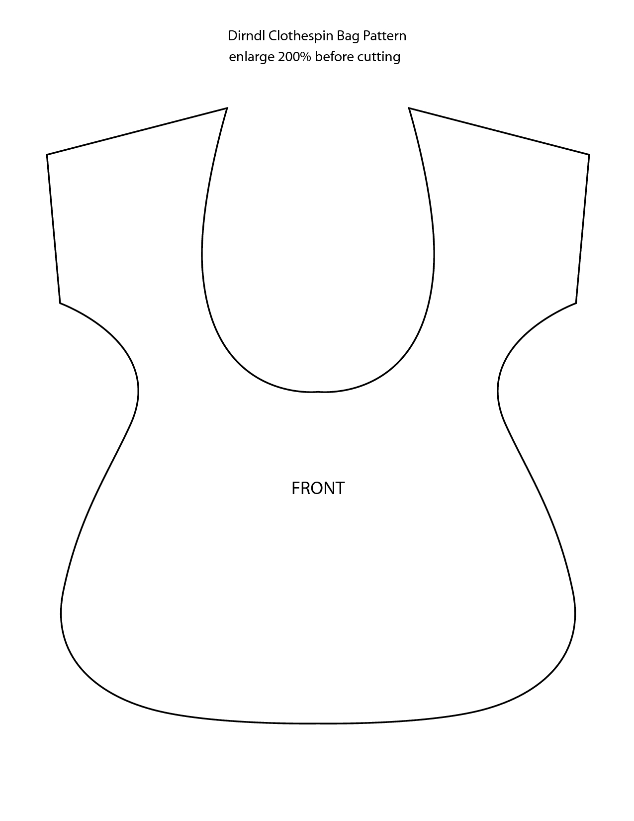 Free Printable Peg Bag Pattern for Free Printable Clothespin Bag Pattern