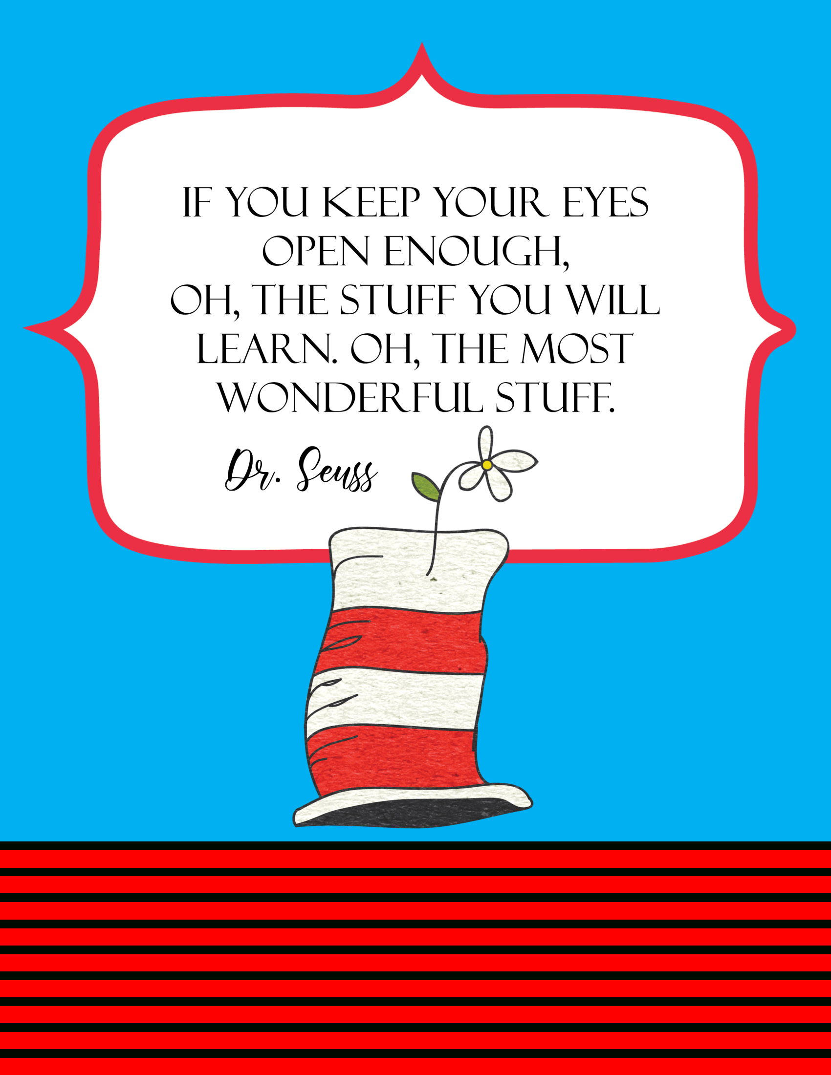 Free Printable Posters With Dr Seuss Quotes For Kids intended for Free Dr Seuss Quote Printables