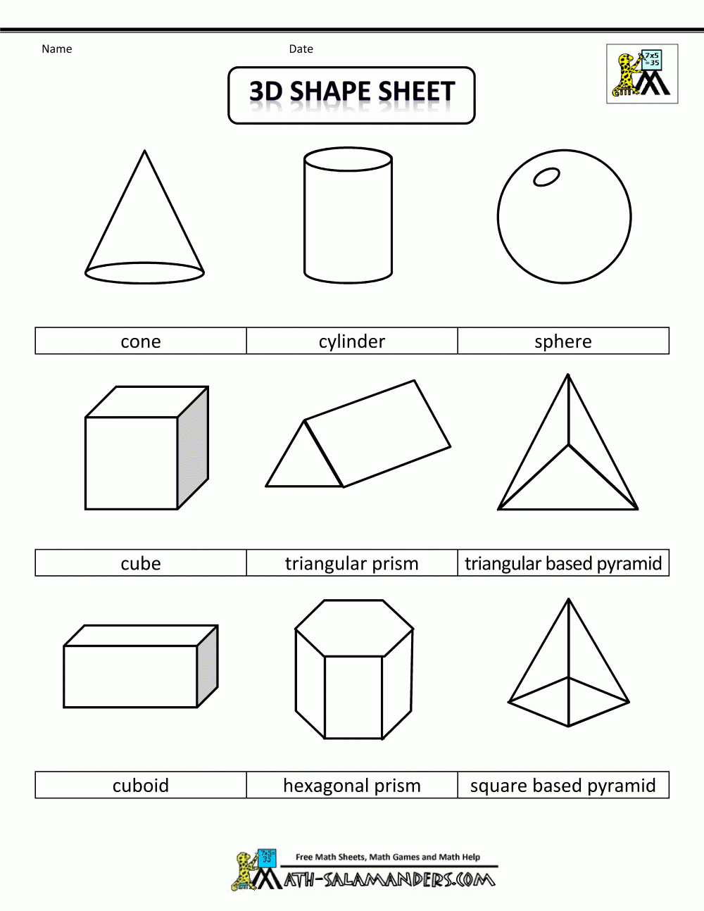 Free Printable Shapes For Geometry, Download Free Printable Shapes within Geometric Solids Montessori Free Printables