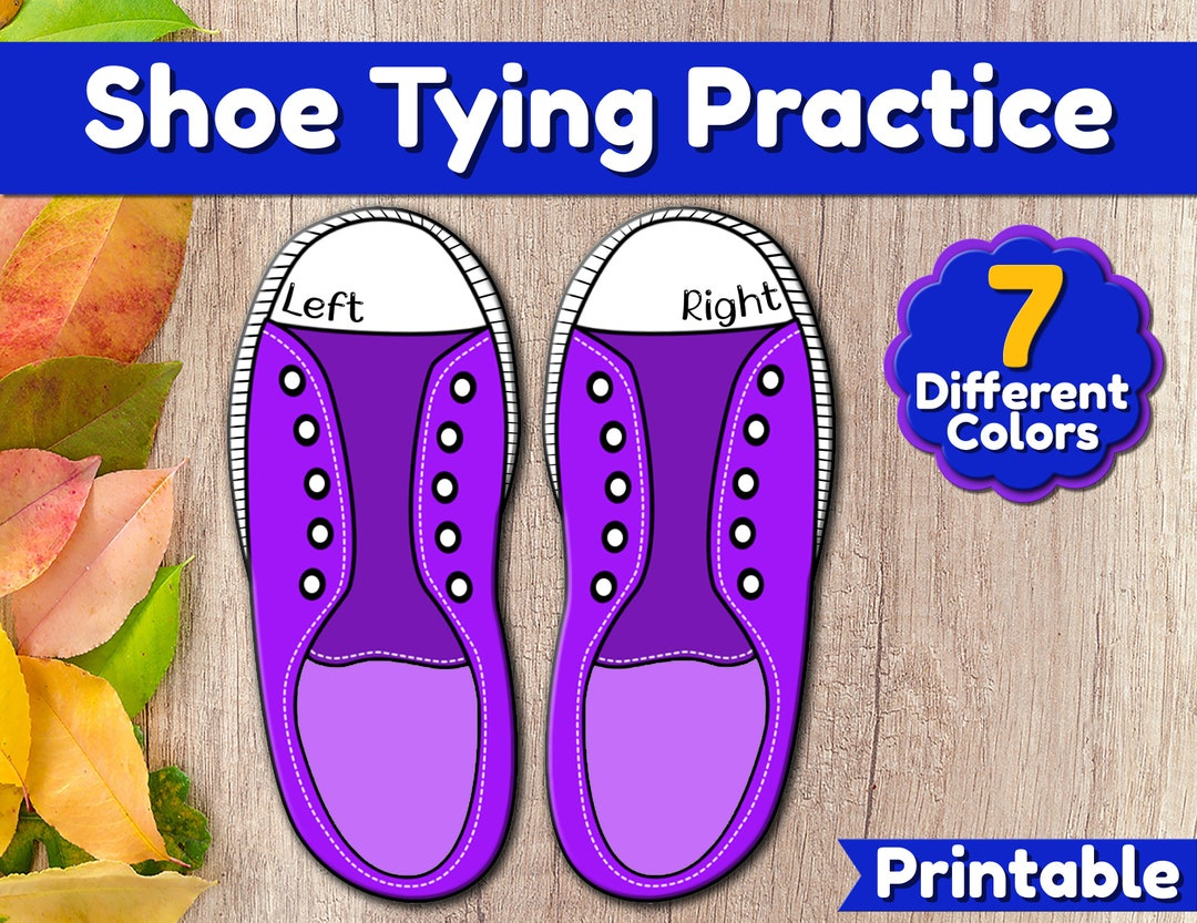 Free Printable Shoe Tying Template Shoe Tying Practice Printable inside Free Printable Shoe Lacing Template