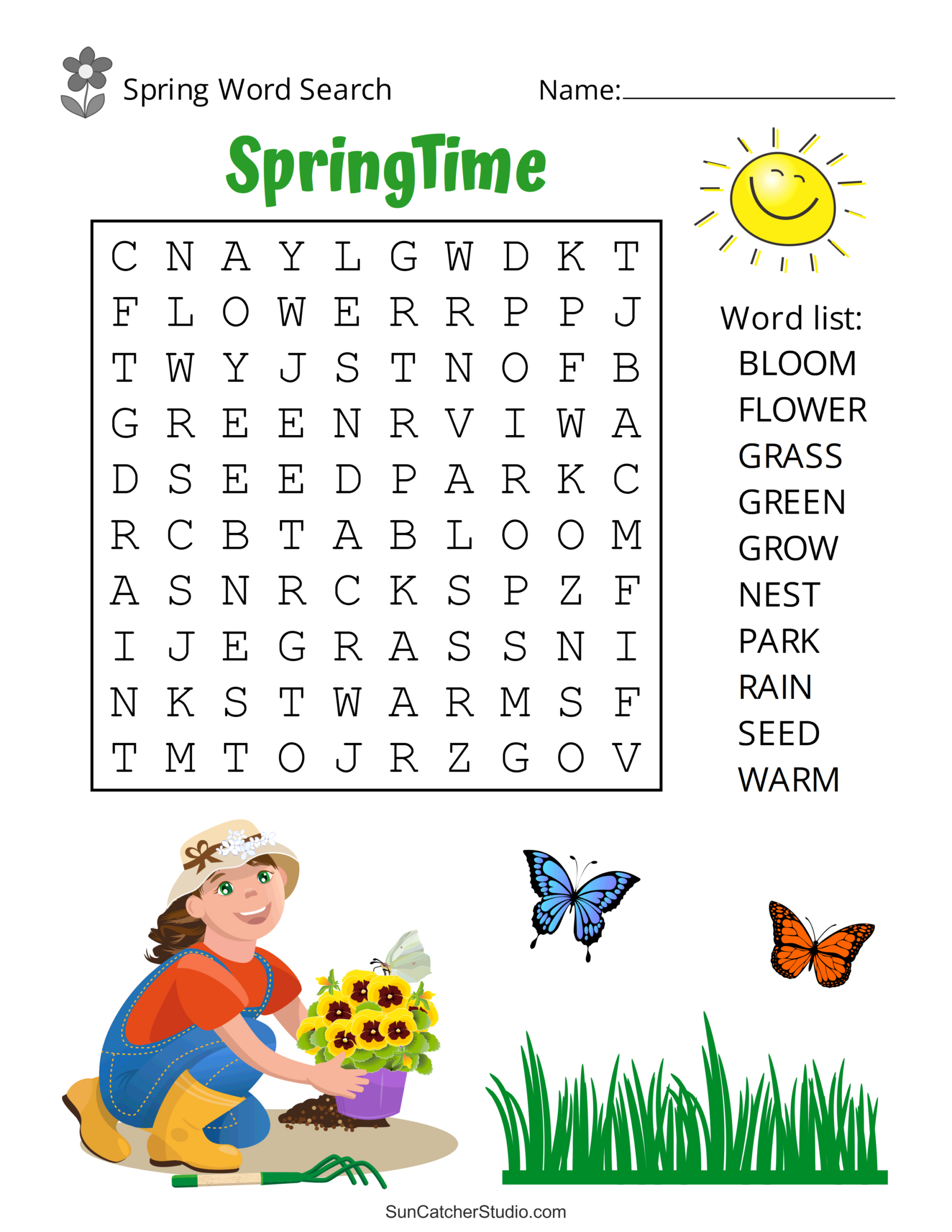Free Printable Spring Word Search Puzzles – Free Printables intended for Free Printable Spring Word Searches