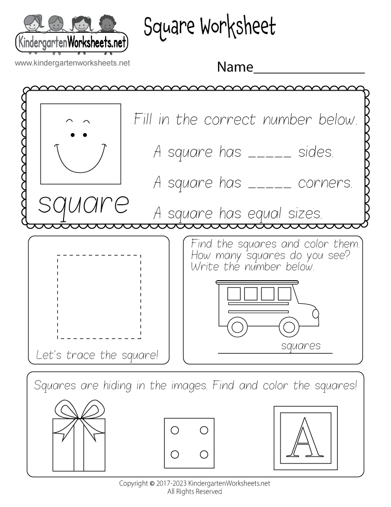 Free Printable Square Worksheet for Free Printable Worksheet Square