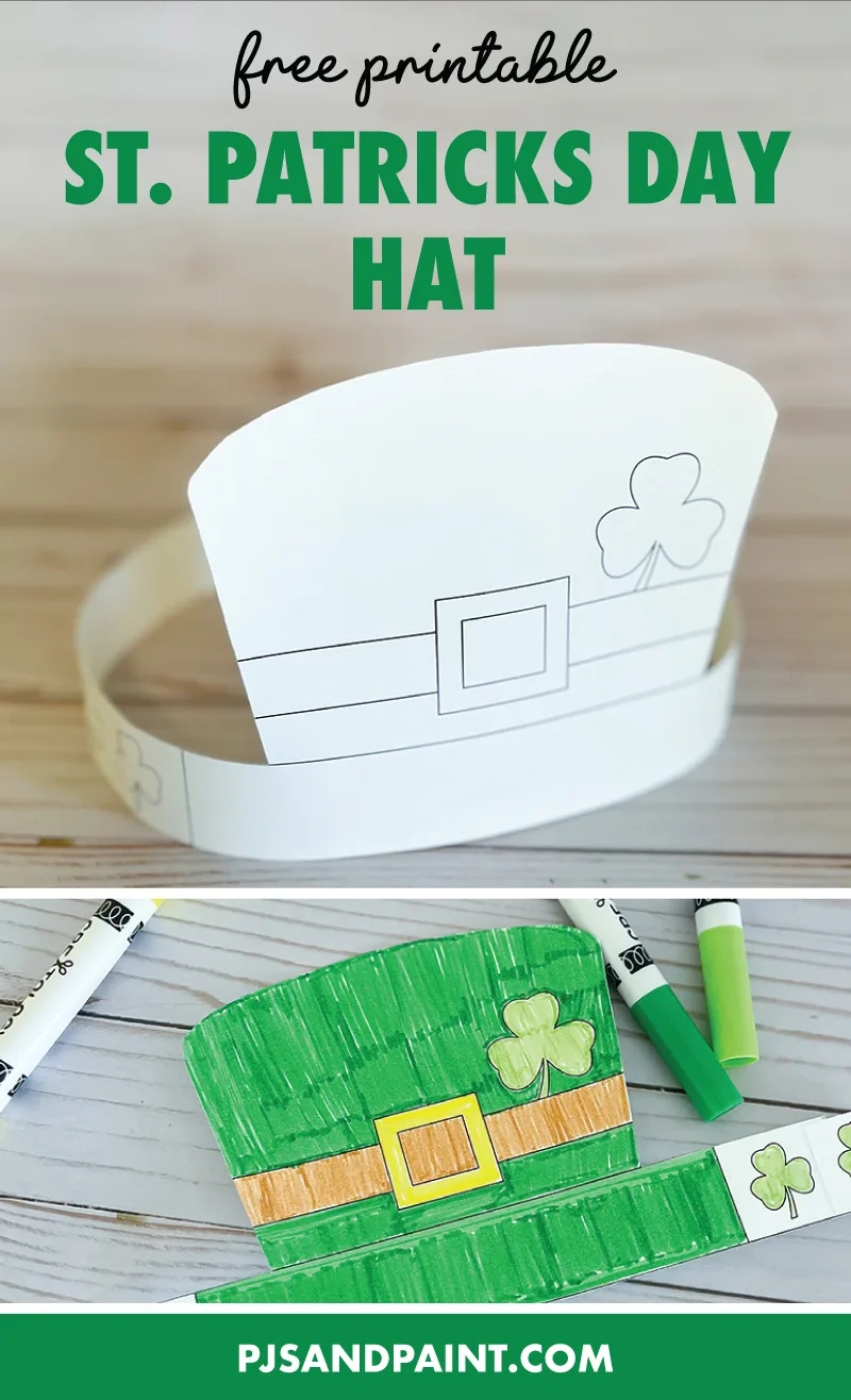 Free Printable St. Patrick&amp;#039;S Day Hat - Pjs And Paint inside Free Printable Leprechaun Hat Template