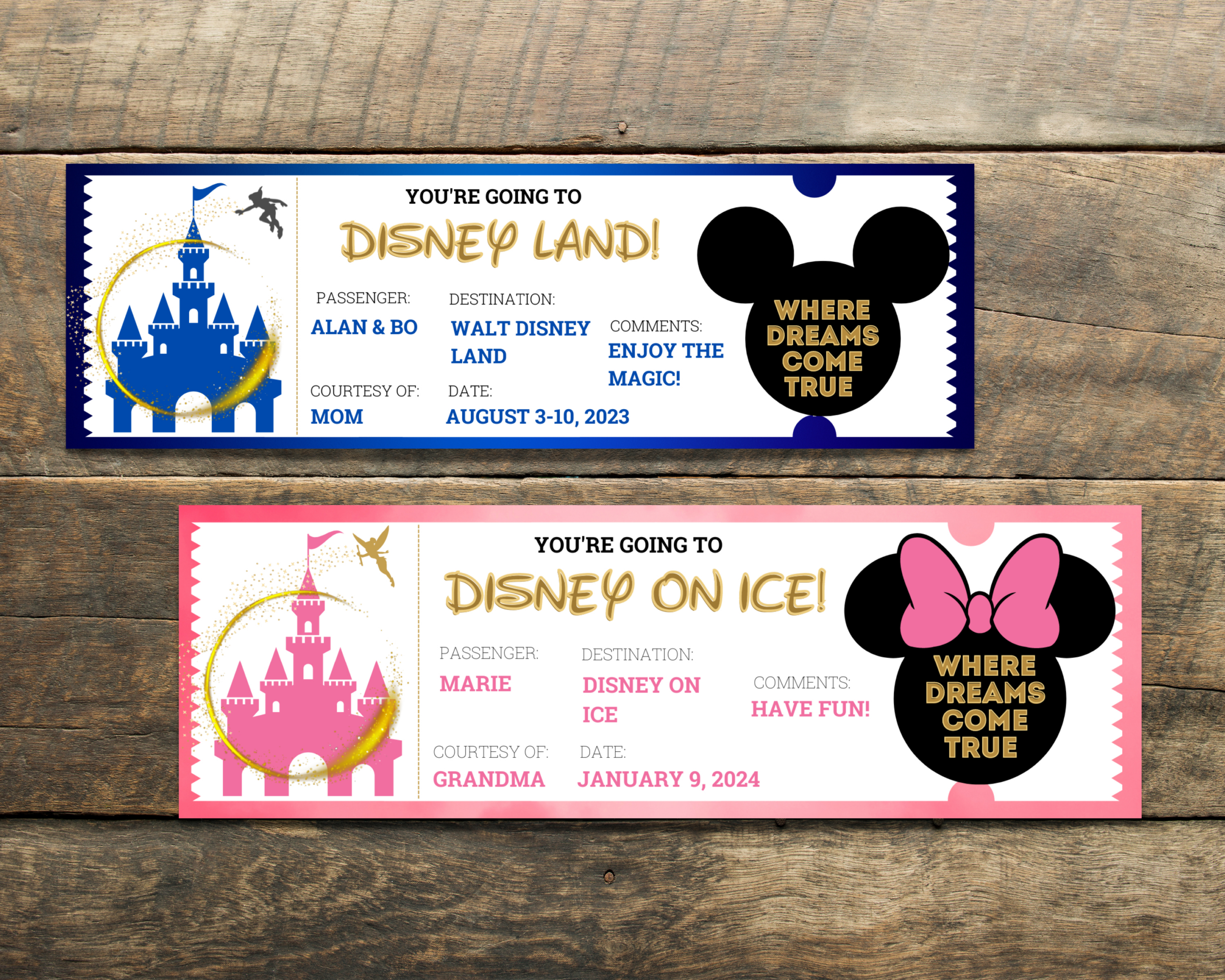 Free Printable Surprise Disney Tickets For Your Family Trip - Just with regard to Free Printable Disneyland Ticket Template