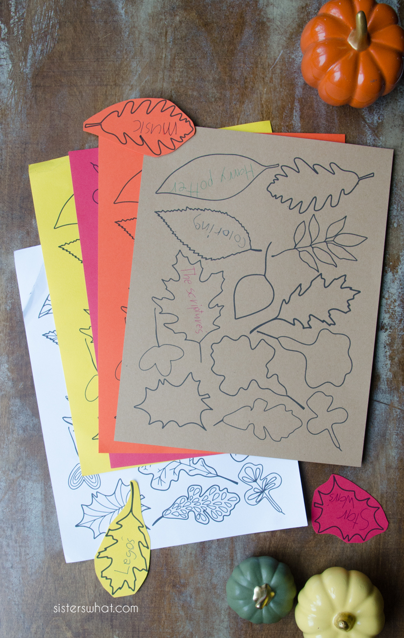 Free Printable Thankful Leaves Coloring Page - Sisters, What! for Free Printable Thanksgiving Leaves
