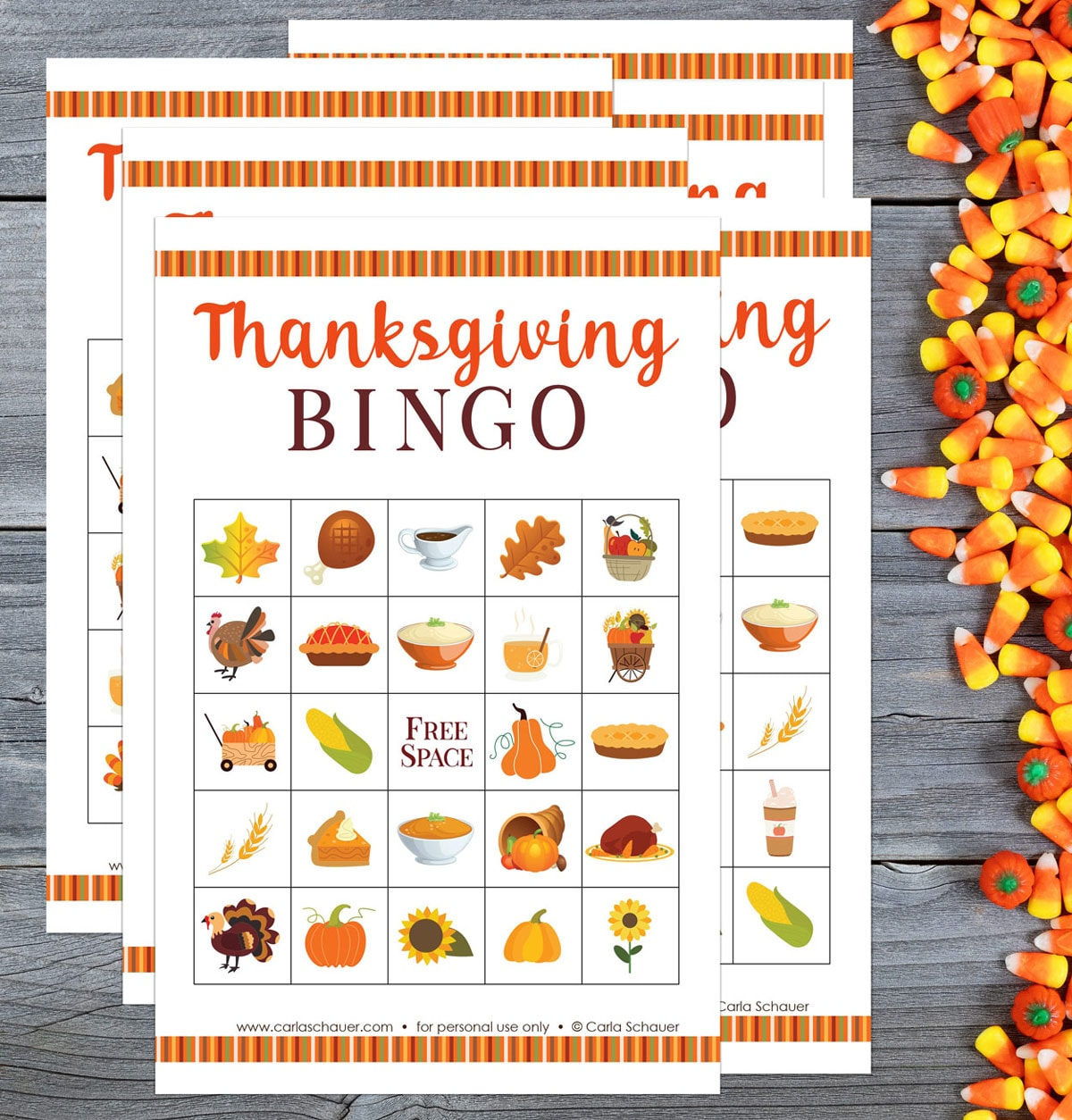 Free Printable Thanksgiving Bingo Cards For All Ages - Carla regarding Thanksgiving Printable Bingo Games For Kids