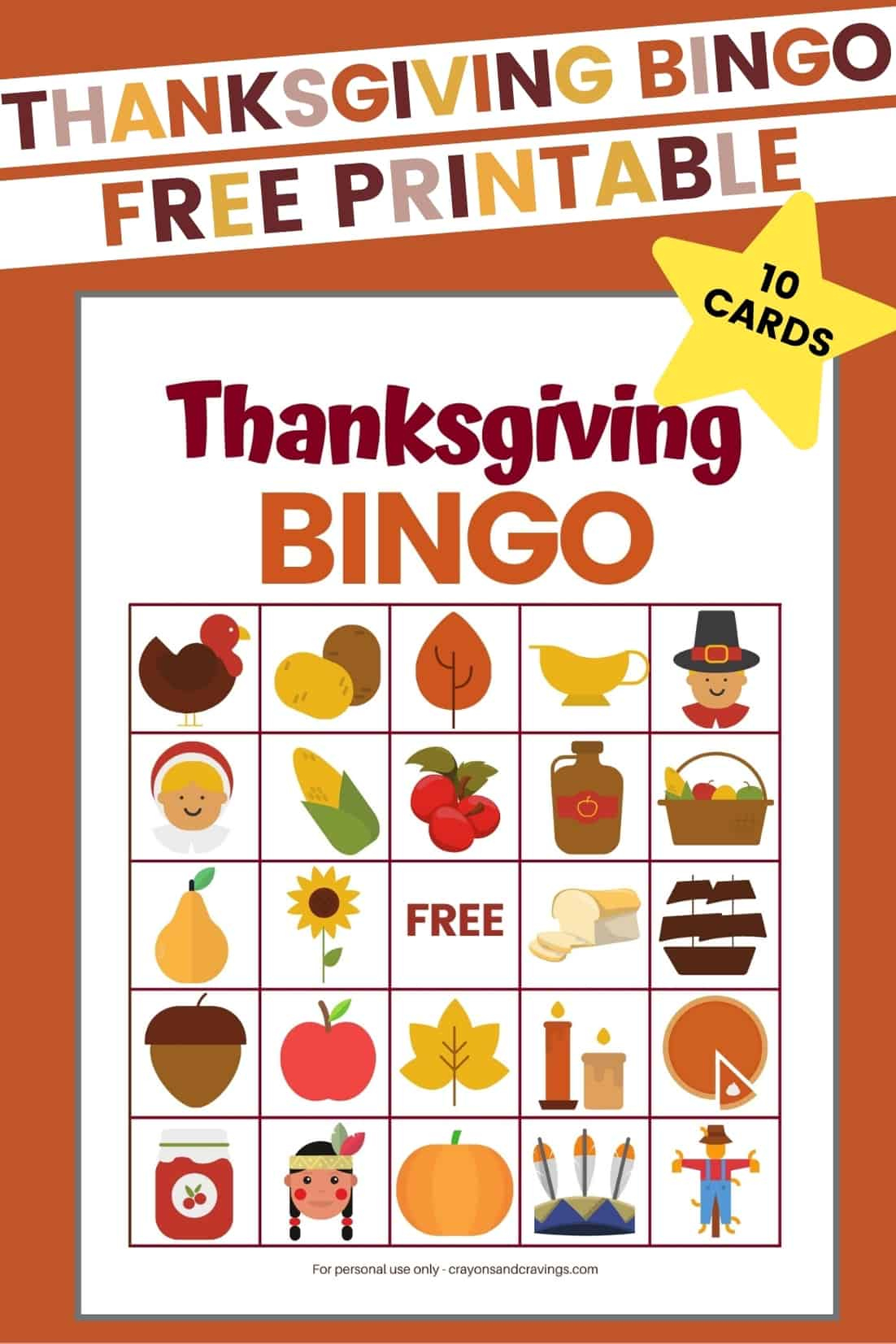 Free Printable Thanksgiving Bingo Cards (Fun Kids Game!) inside Printable Thanksgiving Bingo Free