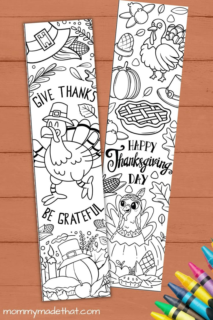 Free Printable Thanksgiving Bookmarks To Color for Thanksgiving Bookmarks Free Printables