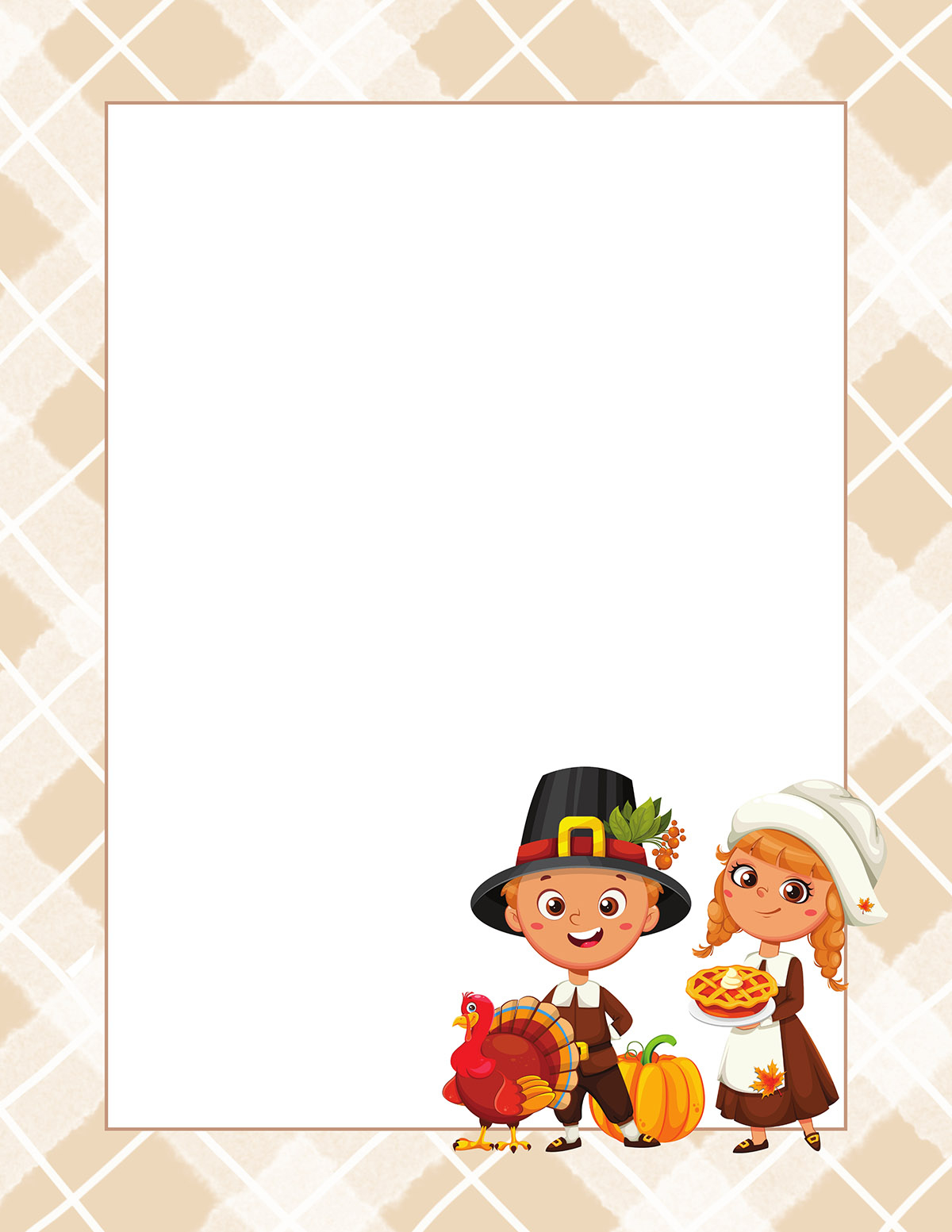 Free Printable Thanksgiving Borders - 20 Border Pages - Mom In Pajamas pertaining to Free Printable Thanksgiving Stationery Borders