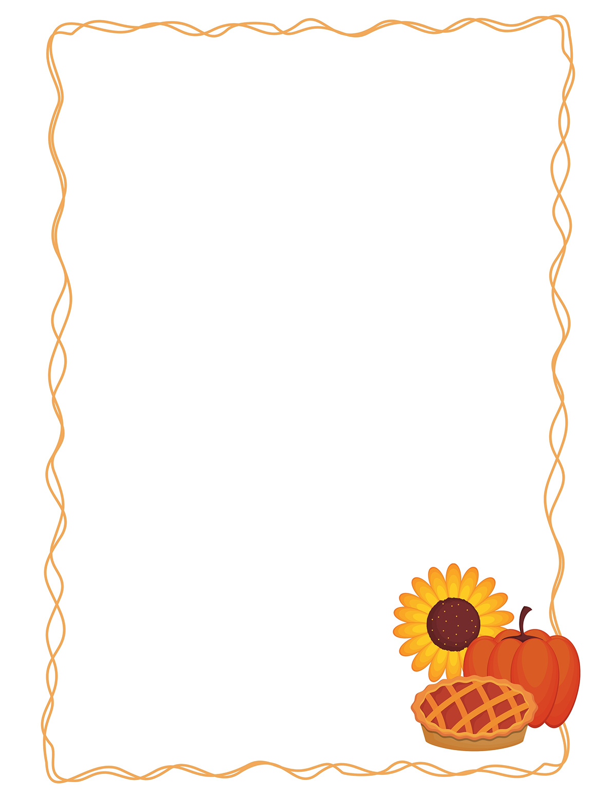 Free Printable Thanksgiving Borders - 20 Border Pages - Mom In Pajamas pertaining to Printable Thanksgiving Border Paper