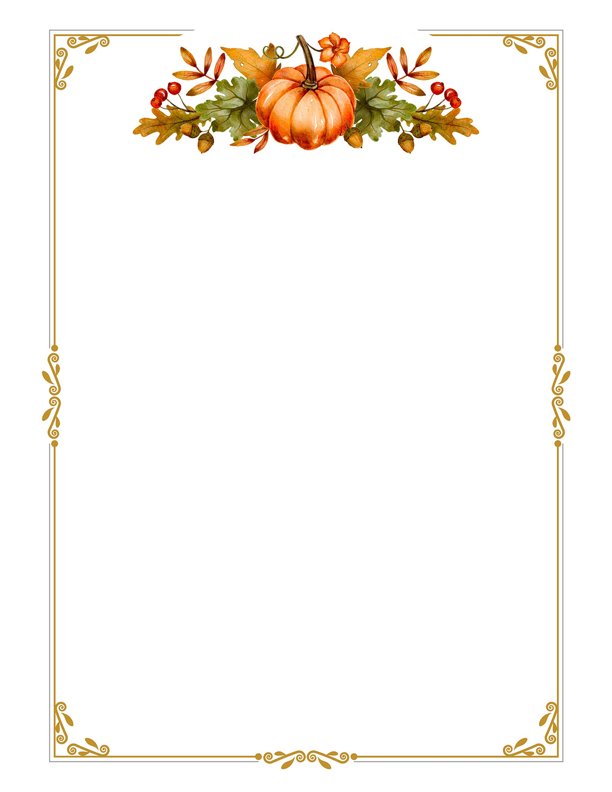 Free Printable Thanksgiving Borders - 20 Border Pages - Mom In Pajamas regarding Free Printable Thanksgiving Stationery Borders