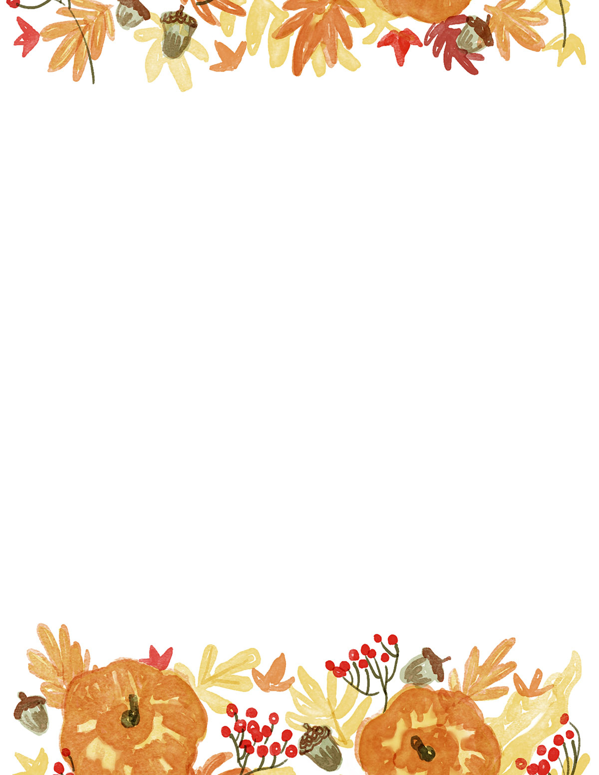 Free Printable Thanksgiving Borders - 20 Border Pages - Mom In Pajamas with regard to Thanksgiving Border Free Printable