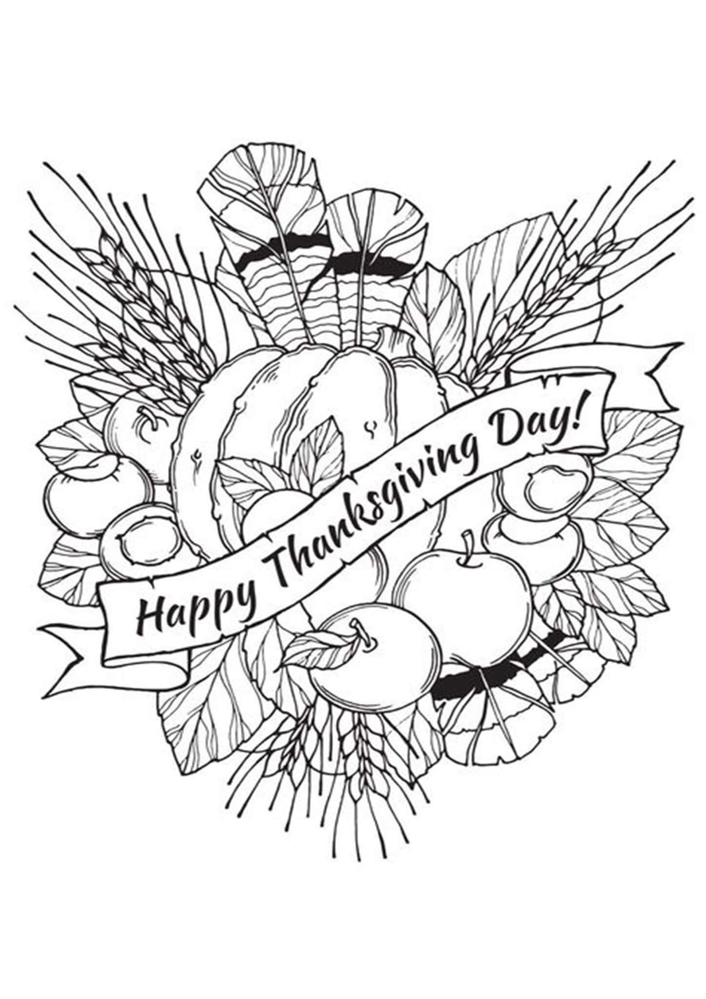 Free Printable Thanksgiving Coloring Pages - Tulamama intended for Free Printable Thanksgiving Day Coloring Pages