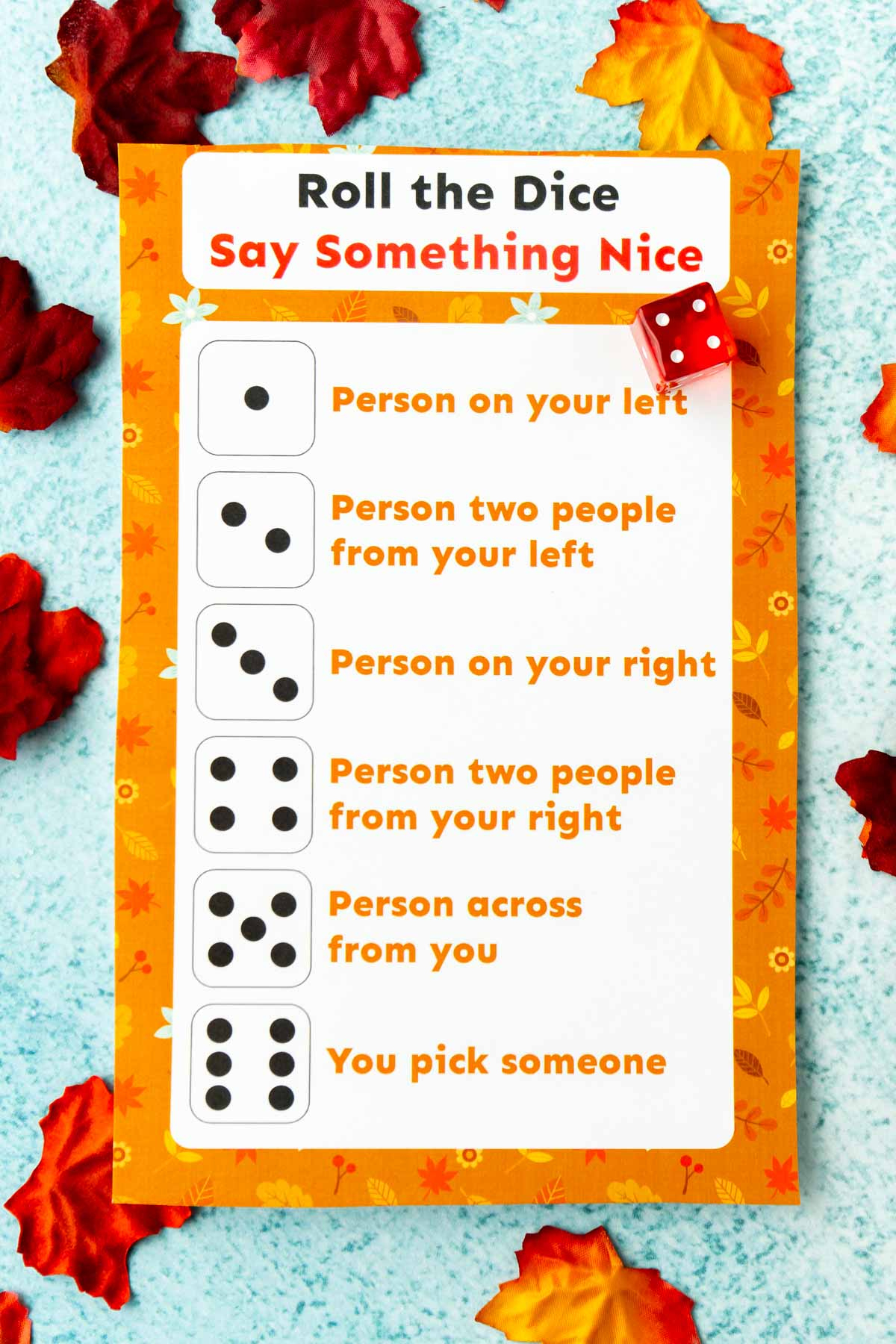 Free Printable Thanksgiving Dice Game - Play Party Plan within Thanksgiving Dice Game Printable