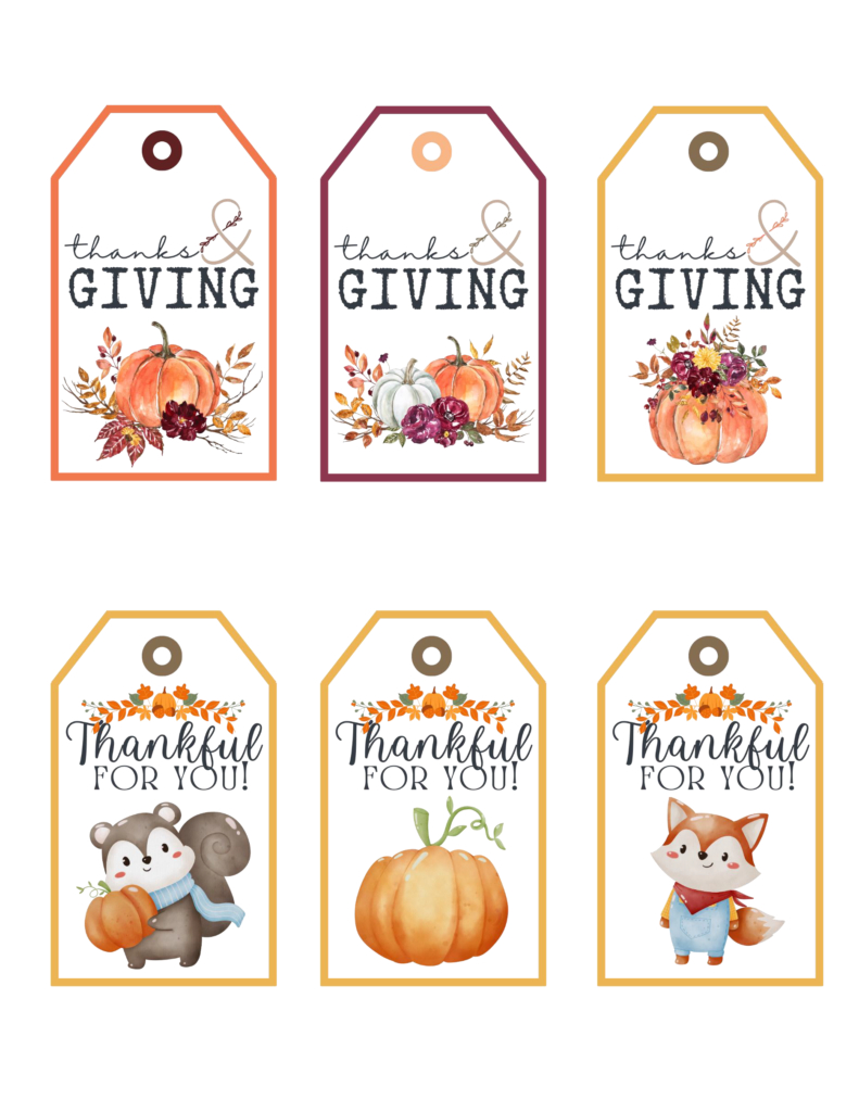 Free Printable Thanksgiving Gift Tags | Baking You Happier in Thanksgiving Labels Free Printable