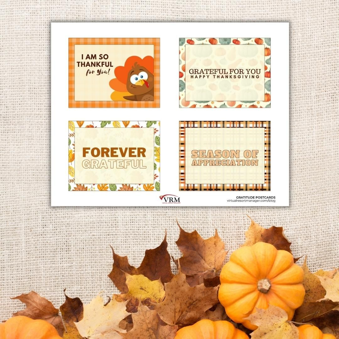 Free Printable Thanksgiving Gratitude Postcards For Your Friends with regard to Free Printable Thanksgiving Postcards