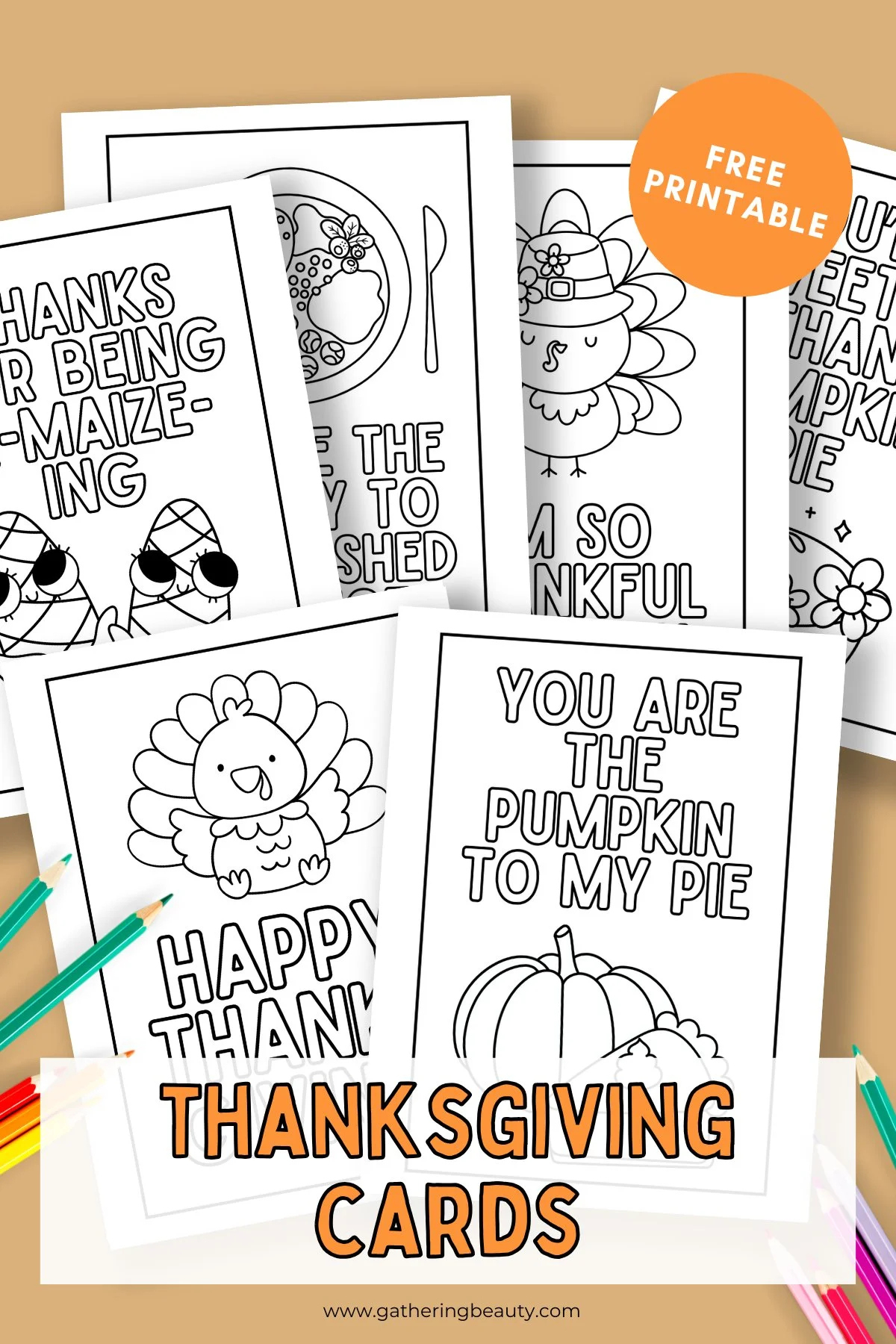 Free Printable Thanksgiving Thank You Cards — Gathering Beauty with Free Printable Thanksgiving Templates