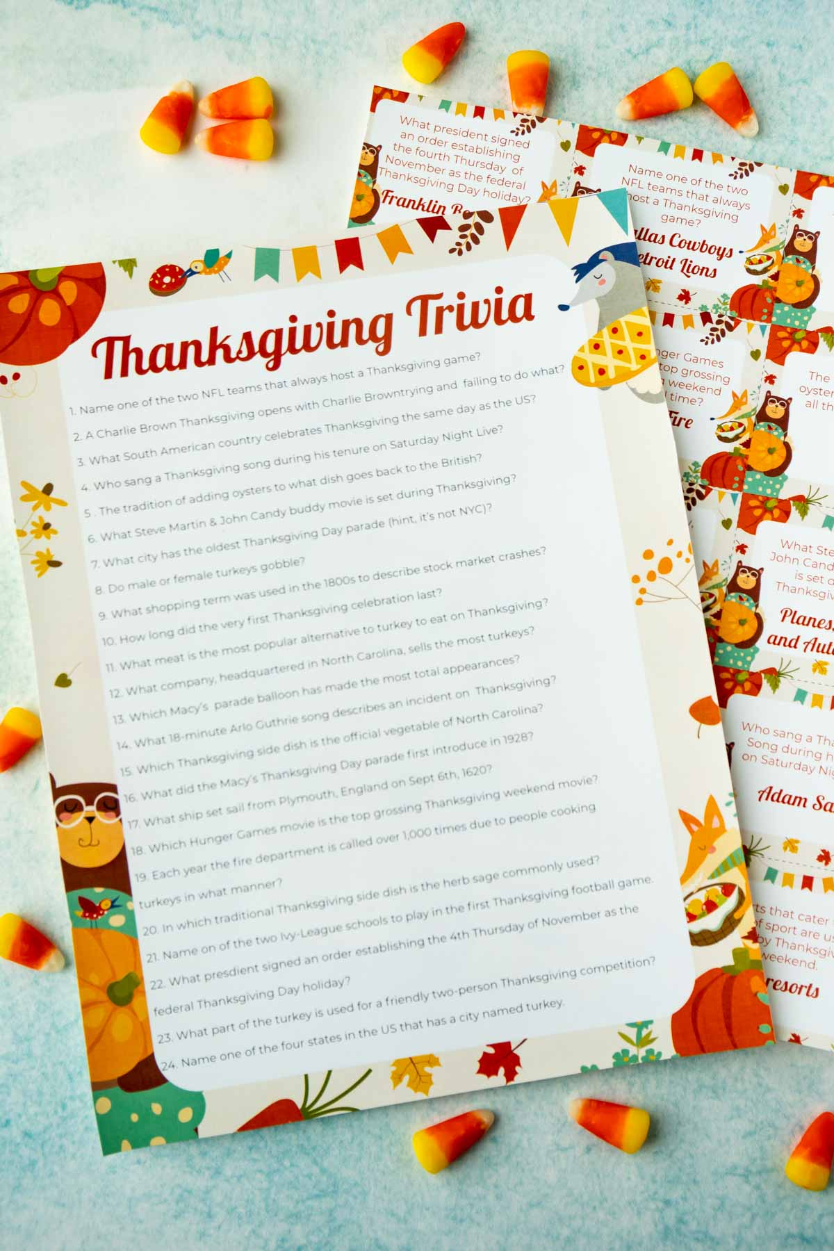 Free Printable Thanksgiving Trivia Questions - Play Party Plan30 in Free Thanksgiving Trivia Printable
