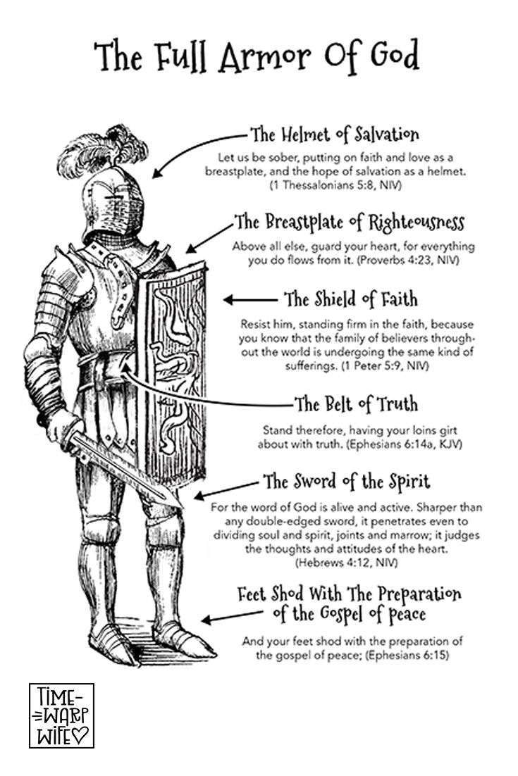 Free Printable - The Full Armor Of God intended for Armour of God Printable