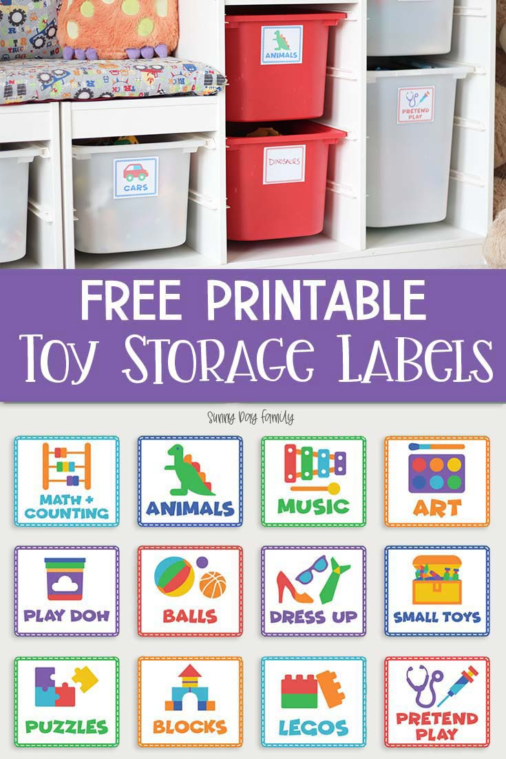 Free Printable Toy Storage Labels &amp;amp; Toy Organizing Tips | Sunny throughout Playroom Free Printable Toy Bin Labels