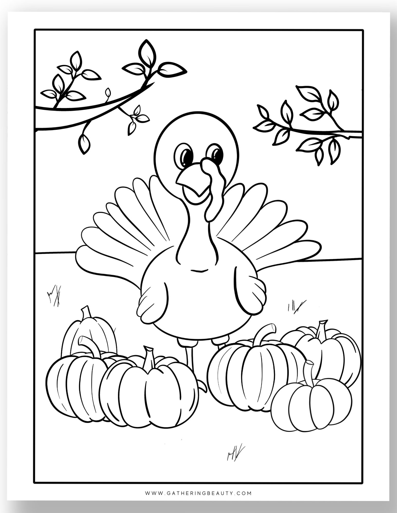 Free Printable Turkey Colouring Pages — Gathering Beauty throughout Printable Turkey Pictures To Color