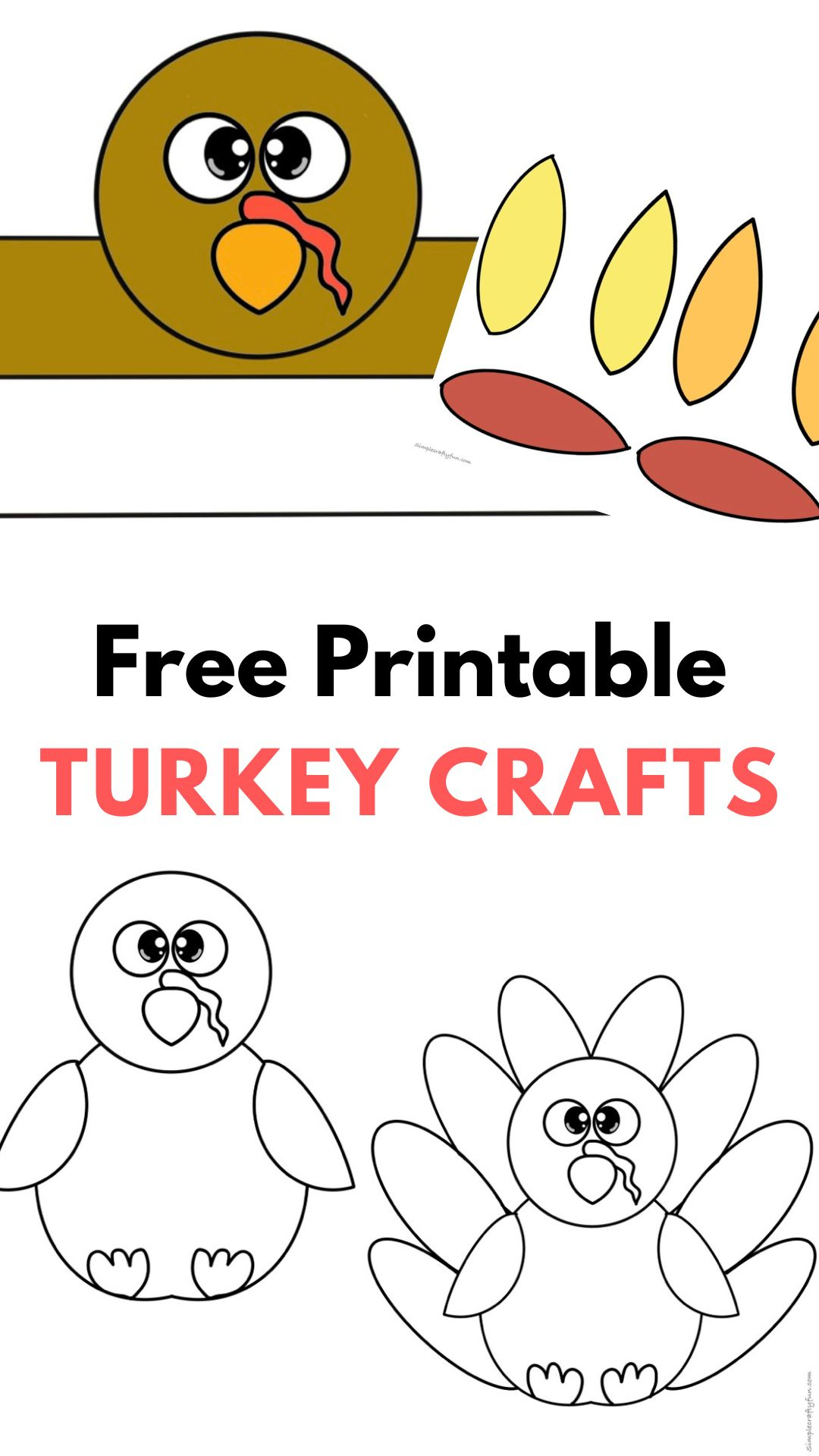 Free Printable Turkey Craft For Thanksgiving - with regard to Thanksgiving Craft Templates Printable