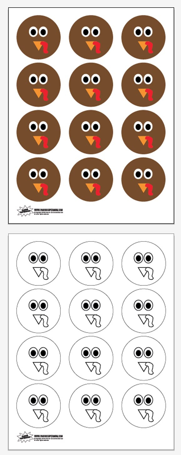 Free Printable Turkey Face Template - Paging Supermom with regard to Free Printable Turkey Face Template