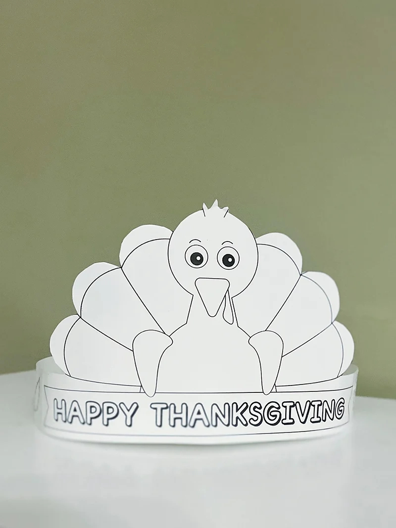 Free Printable Turkey Hat - Thanksgiving Turkey Crown in Thanksgiving Crown Printable Free