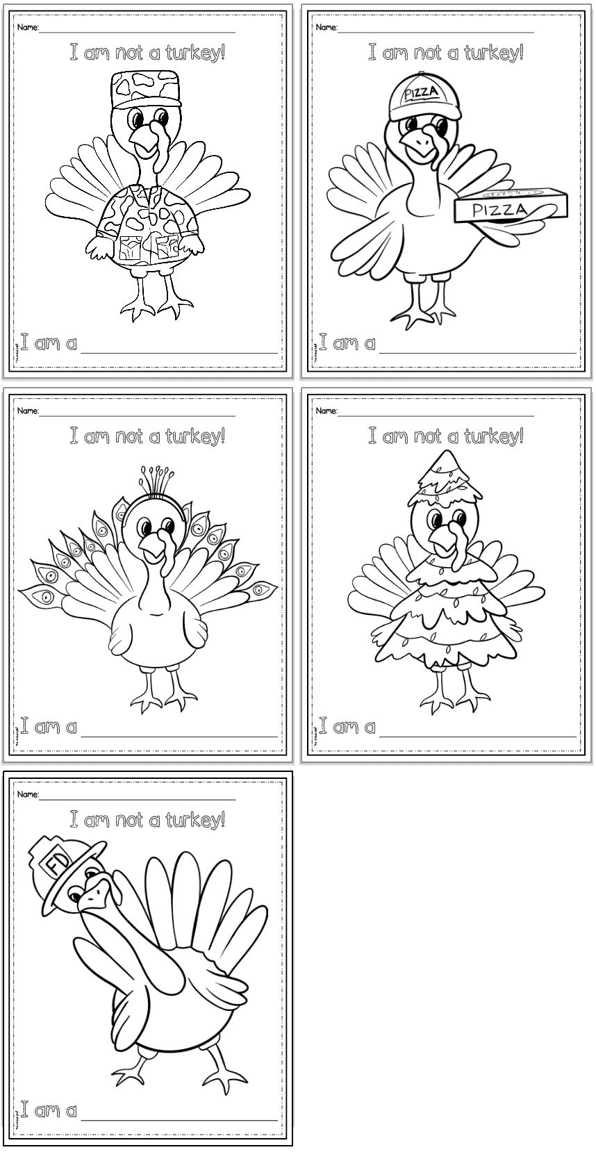 Free Printable Turkey In Disguise Coloring Pages - The Artisan Life with regard to Blank Turkey in Disguise