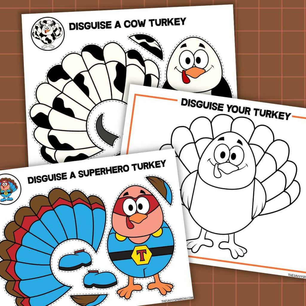 Free Printable Turkey In Disguise Templates To &amp;quot;Hide A Turkey&amp;quot; regarding Turkey in Disguise Cut Out