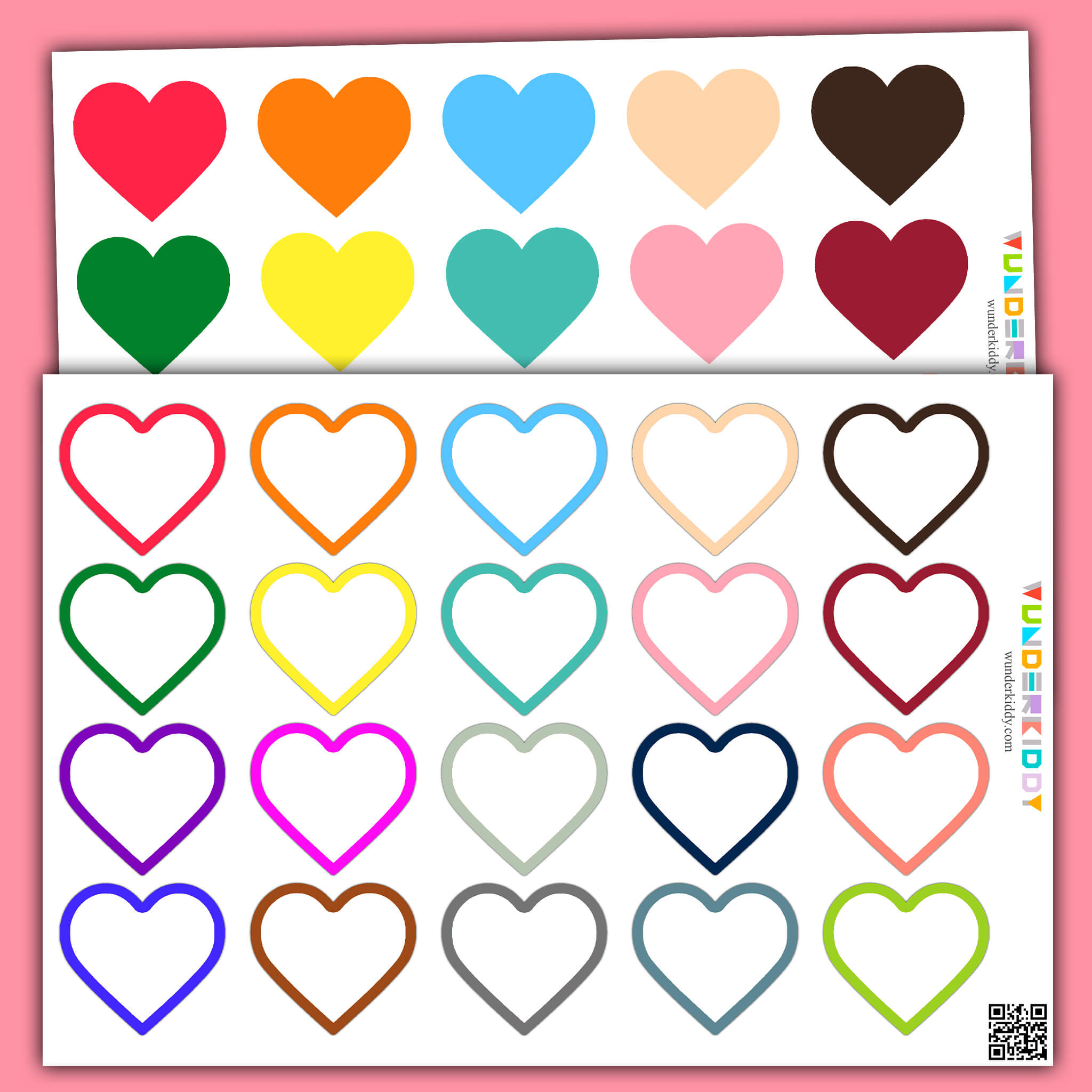 Free Printable Valentine Matching Activity For Toddlers with Heart Matching Game Printable